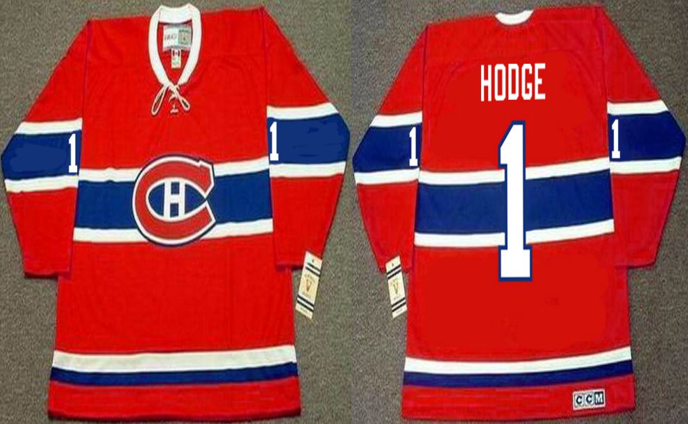 2019 Men Montreal Canadiens #1 Hodge Red CCM NHL jerseys->montreal canadiens->NHL Jersey